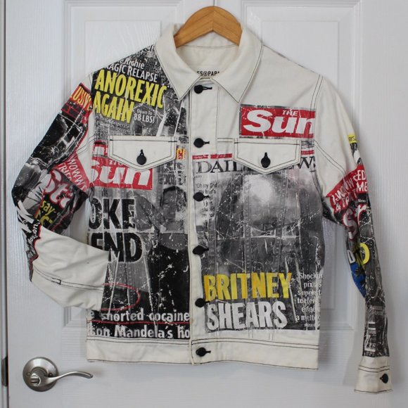 Filles A Papa Denim 2000's Tabloid Jacket - Picture 2 of 13